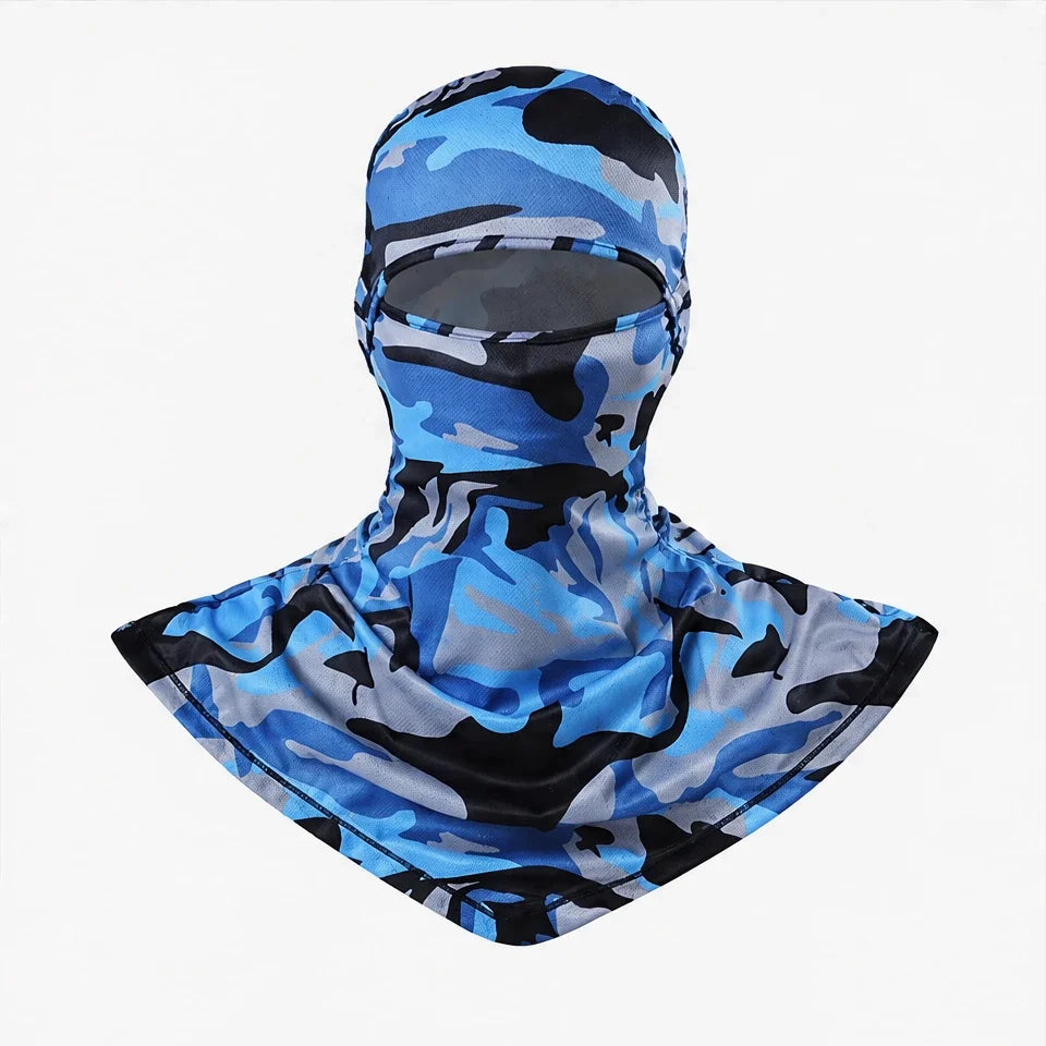 Carr - Unisex Breathable Multi-Way Convertible Balaclava - Camo-Blue