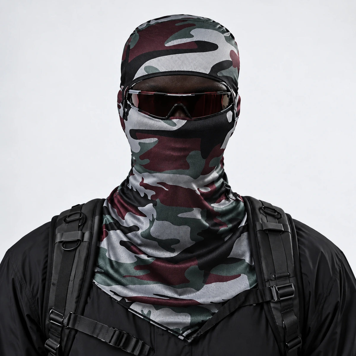 Carr - Unisex Breathable Multi-Way Convertible Balaclava - Camo-Green