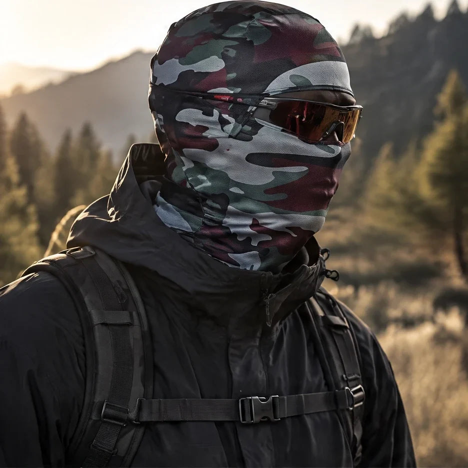 Carr - Unisex Breathable Multi-Way Convertible Balaclava - Camo-Green