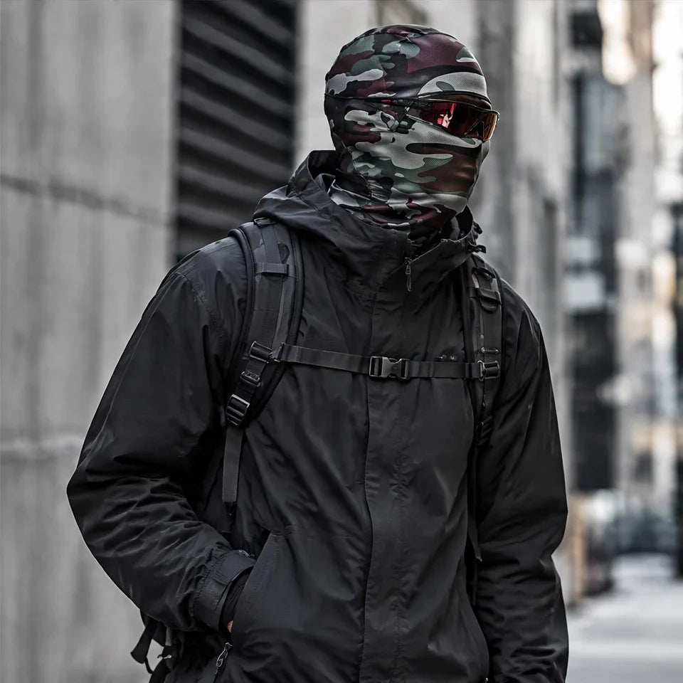 Carr - Unisex Breathable Multi-Way Convertible Balaclava - Camo-Green