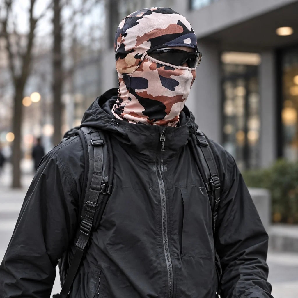 Carr - Unisex Breathable Multi-Way Convertible Balaclava - Camo-Yellow