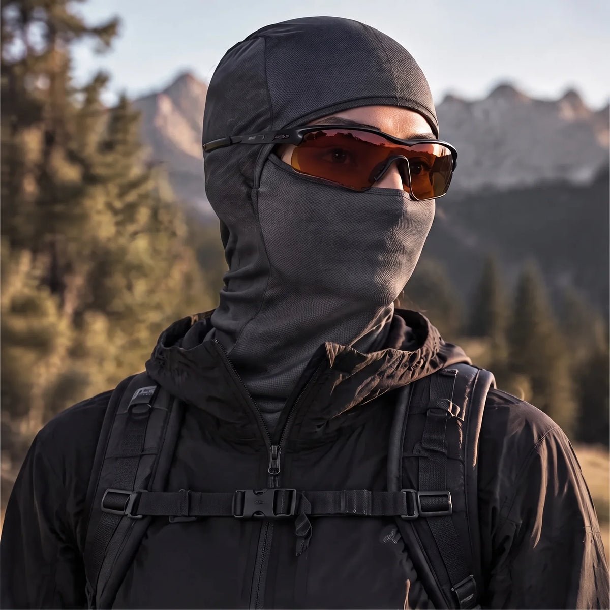 Carr - Unisex Breathable Multi-Way Convertible Balaclava - Dark Grey