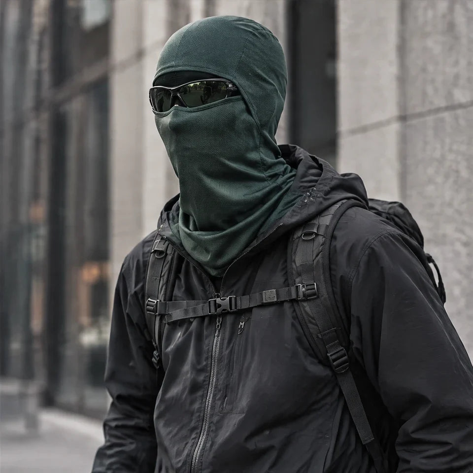 Carr - Unisex Breathable Multi-Way Convertible Balaclava - Dark Green