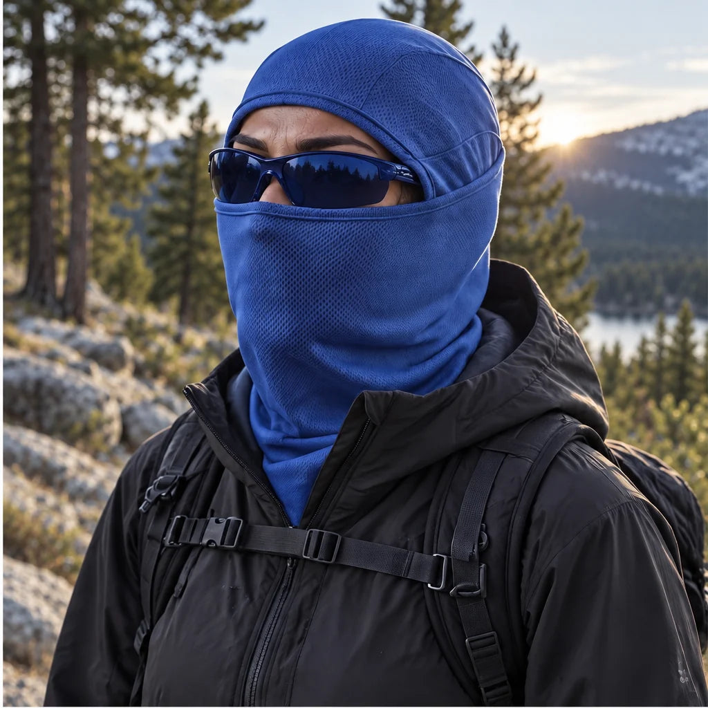 Carr - Unisex Breathable Multi-Way Convertible Balaclava - Electric Blue