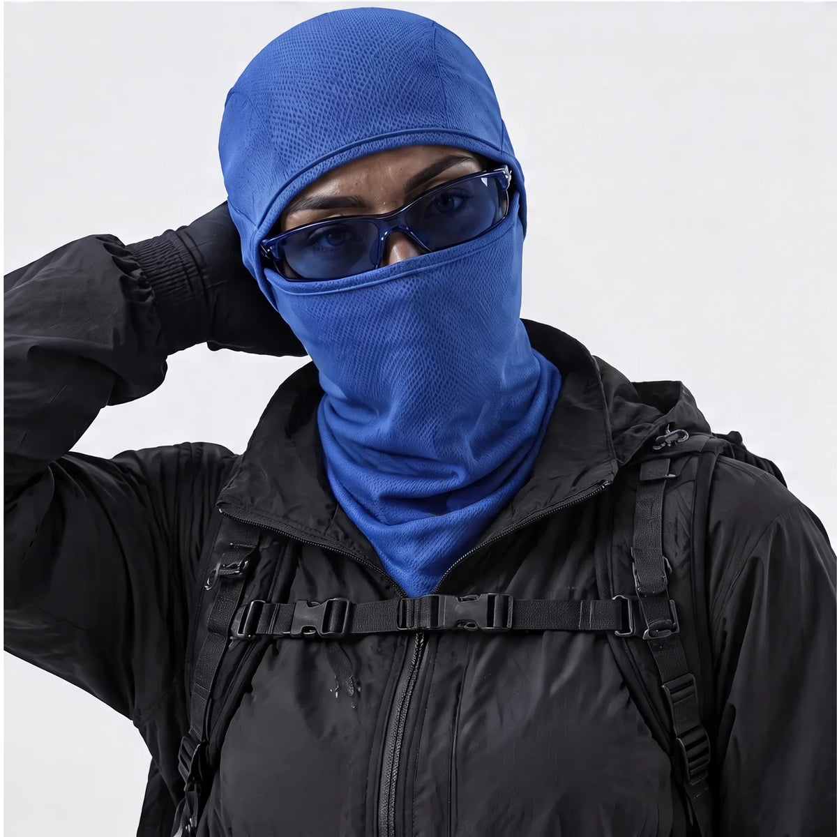Carr - Unisex Breathable Multi-Way Convertible Balaclava - Electric Blue