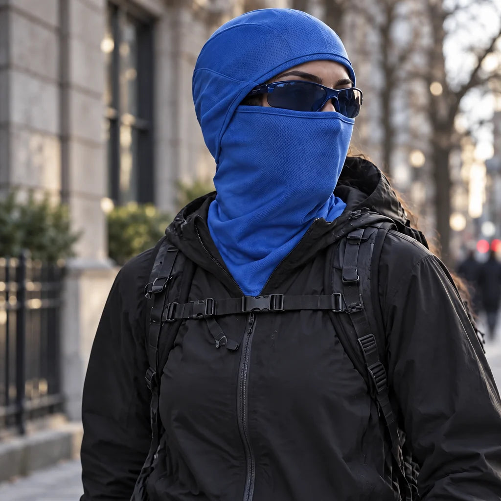 Carr - Unisex Breathable Multi-Way Convertible Balaclava - Electric Blue