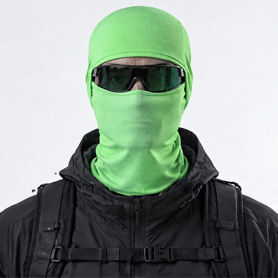 Carr - Unisex Breathable Multi-Way Convertible Balaclava - Fluorescent Green