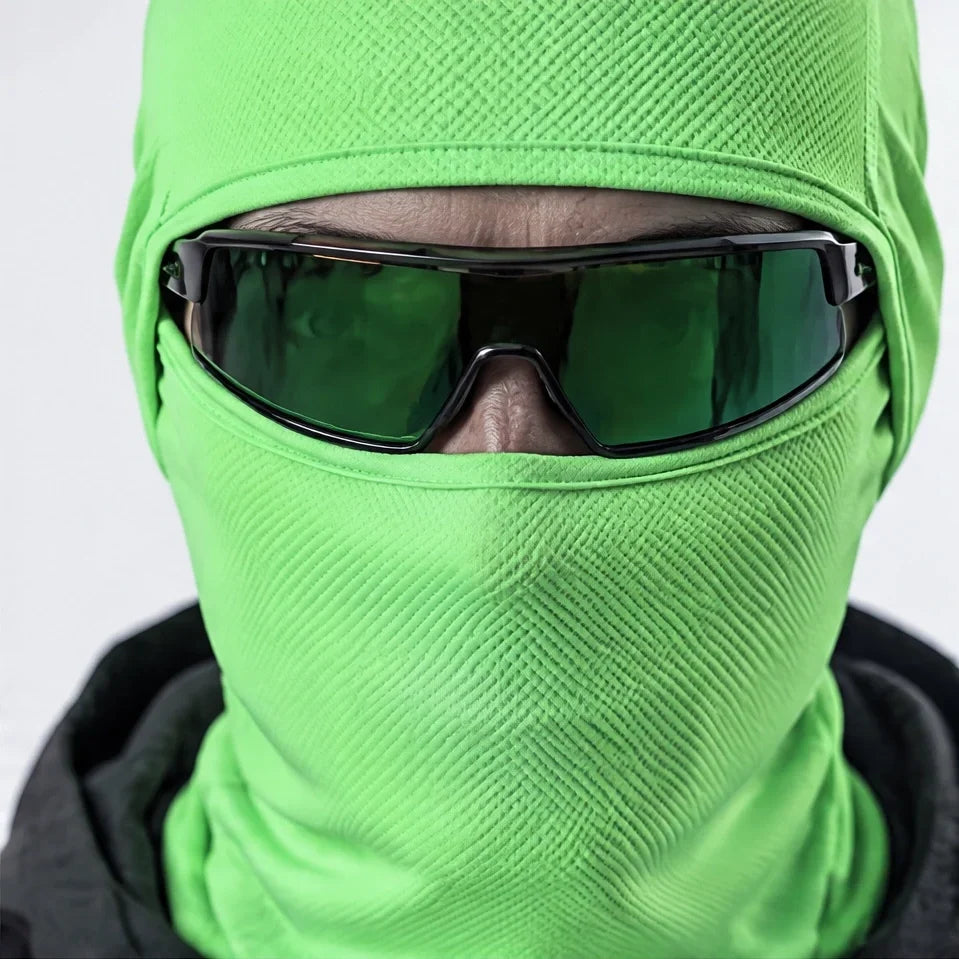 Carr - Unisex Breathable Multi-Way Convertible Balaclava - Fluorescent Green