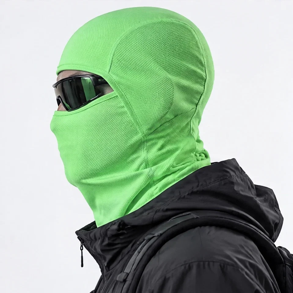 Carr - Unisex Breathable Multi-Way Convertible Balaclava - Fluorescent Green