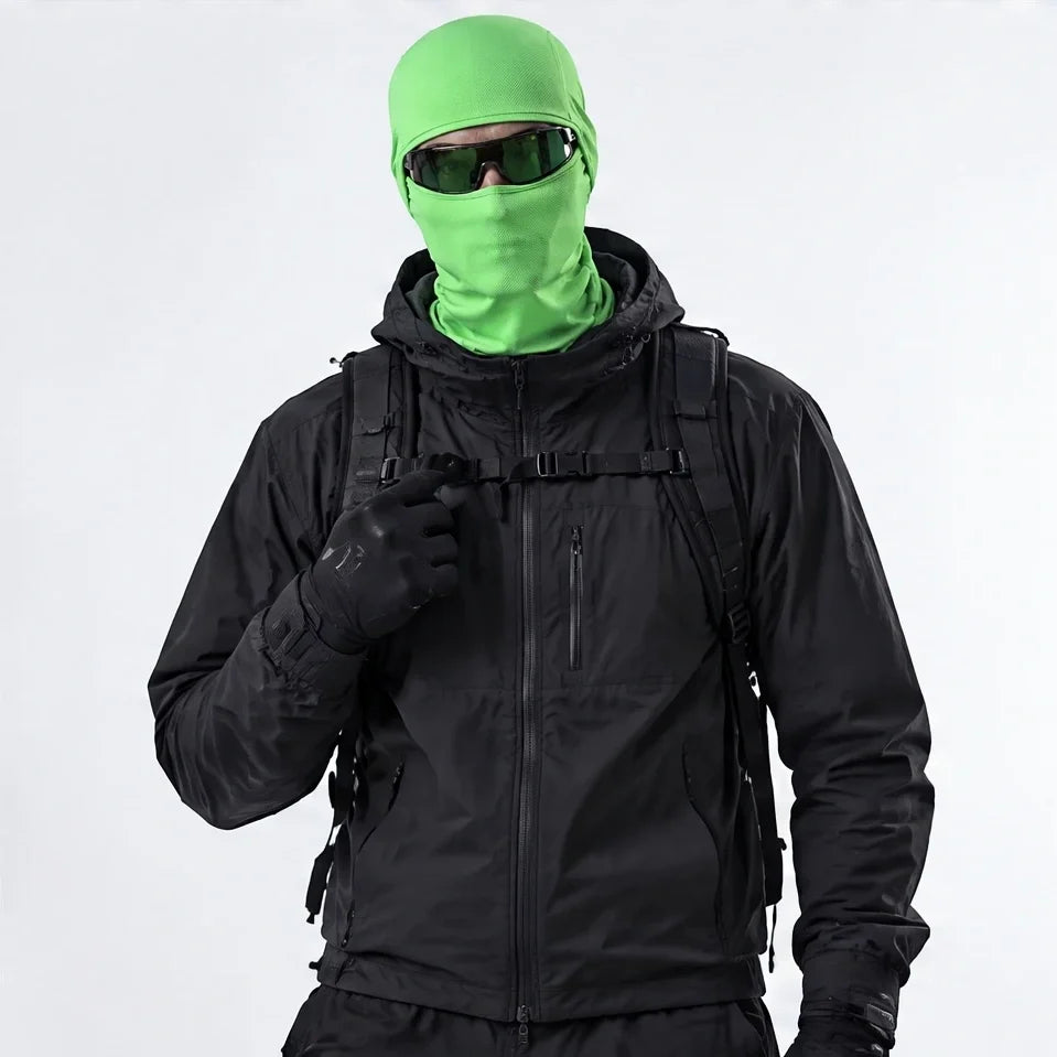 Carr - Unisex Breathable Multi-Way Convertible Balaclava - Fluorescent Green