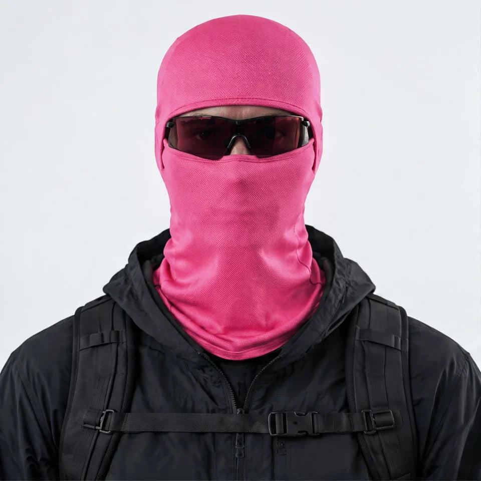 Carr - Unisex Breathable Multi-Way Convertible Balaclava - Fuchsia Pink