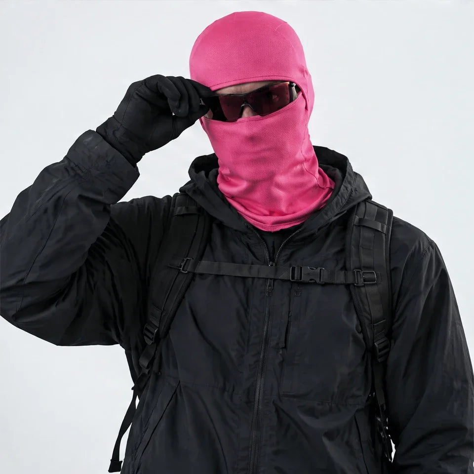 Carr - Unisex Breathable Multi-Way Convertible Balaclava - Fuchsia Pink