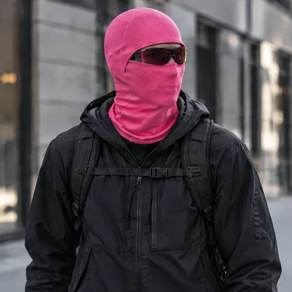 Carr - Unisex Breathable Multi-Way Convertible Balaclava - Fuchsia Pink