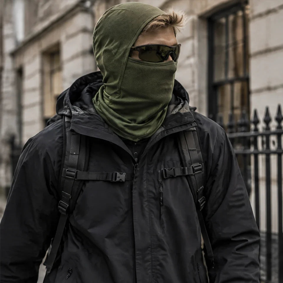 Carr - Unisex Breathable Multi-Way Convertible Balaclava - Green