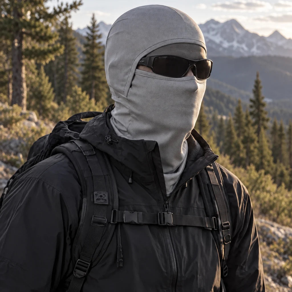 Carr - Unisex Breathable Multi-Way Convertible Balaclava - Grey