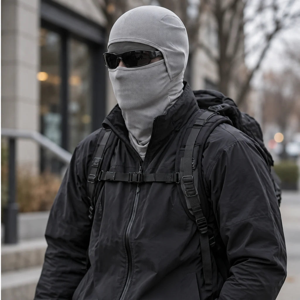 Carr - Unisex Breathable Multi-Way Convertible Balaclava - Grey
