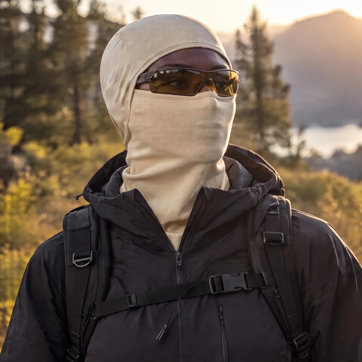 Carr - Unisex Breathable Multi-Way Convertible Balaclava - Khaki