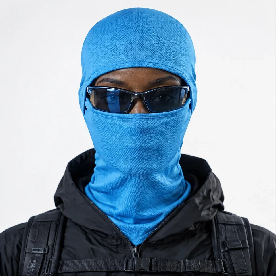 Carr - Unisex Breathable Multi-Way Convertible Balaclava - Lake Blue