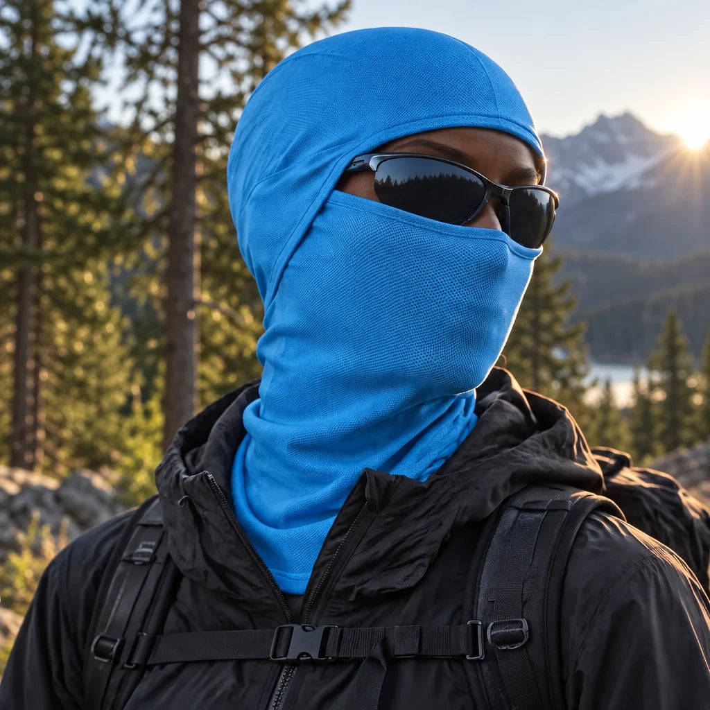Carr - Unisex Breathable Multi-Way Convertible Balaclava - Lake Blue