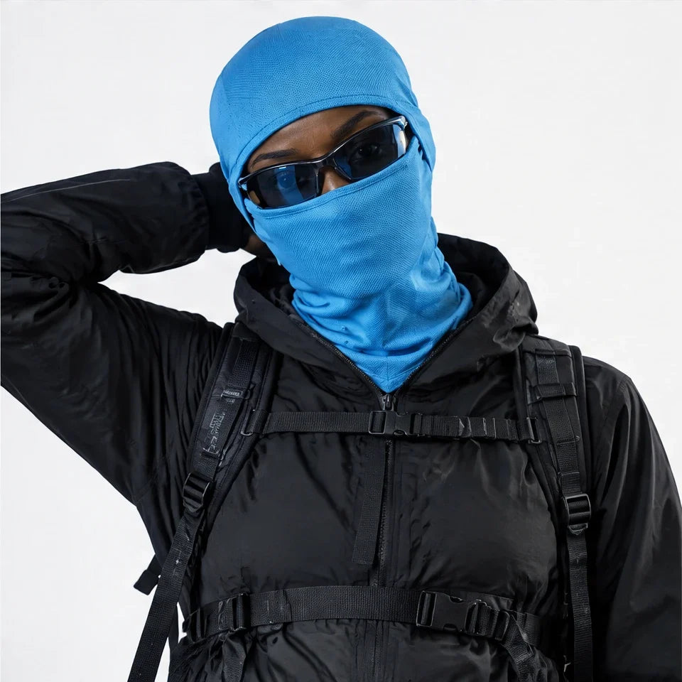 Carr - Unisex Breathable Multi-Way Convertible Balaclava - Lake Blue