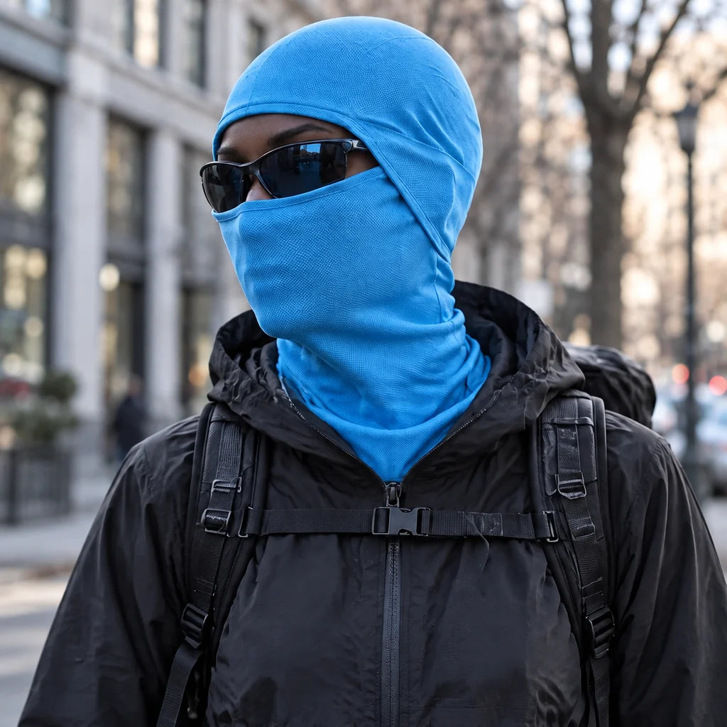 Carr - Unisex Breathable Multi-Way Convertible Balaclava - Lake Blue