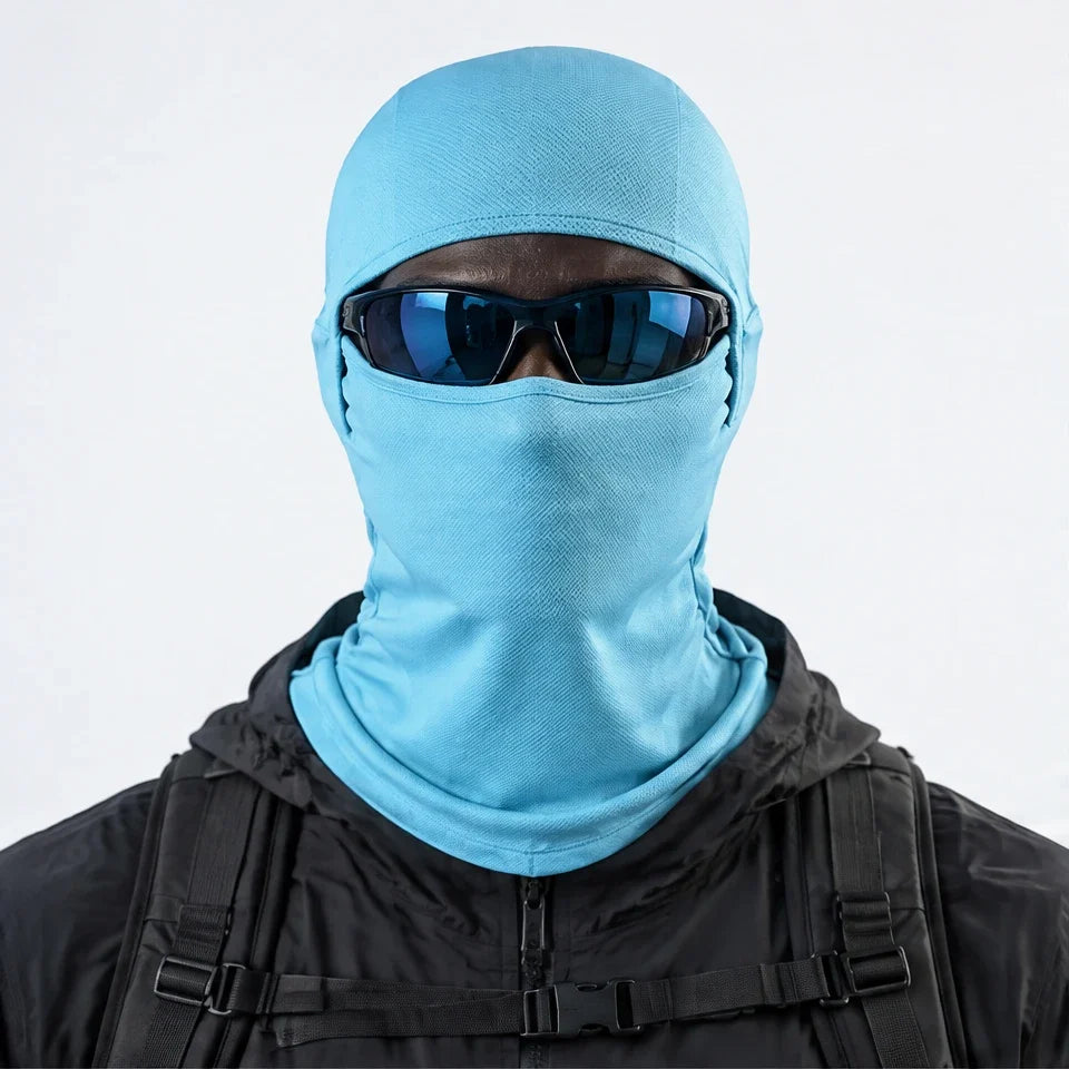 Carr - Unisex Breathable Multi-Way Convertible Balaclava - Light Blue