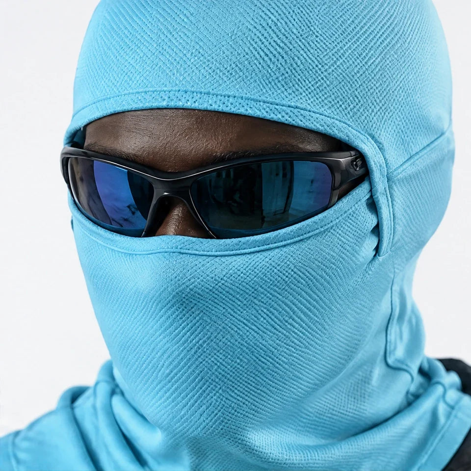 Carr - Unisex Breathable Multi-Way Convertible Balaclava - Light Blue