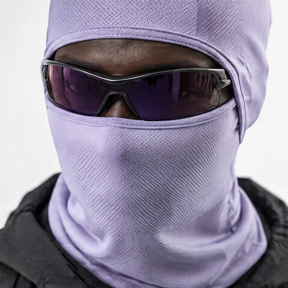 Carr - Unisex Breathable Multi-Way Convertible Balaclava - Light purple
