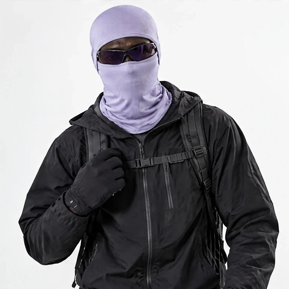 Carr - Unisex Breathable Multi-Way Convertible Balaclava - Light purple