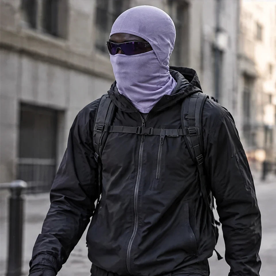 Carr - Unisex Breathable Multi-Way Convertible Balaclava - Light purple