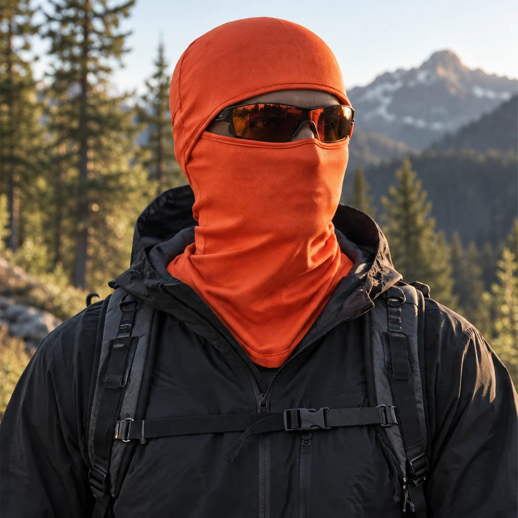 Carr - Unisex Breathable Multi-Way Convertible Balaclava - Orange