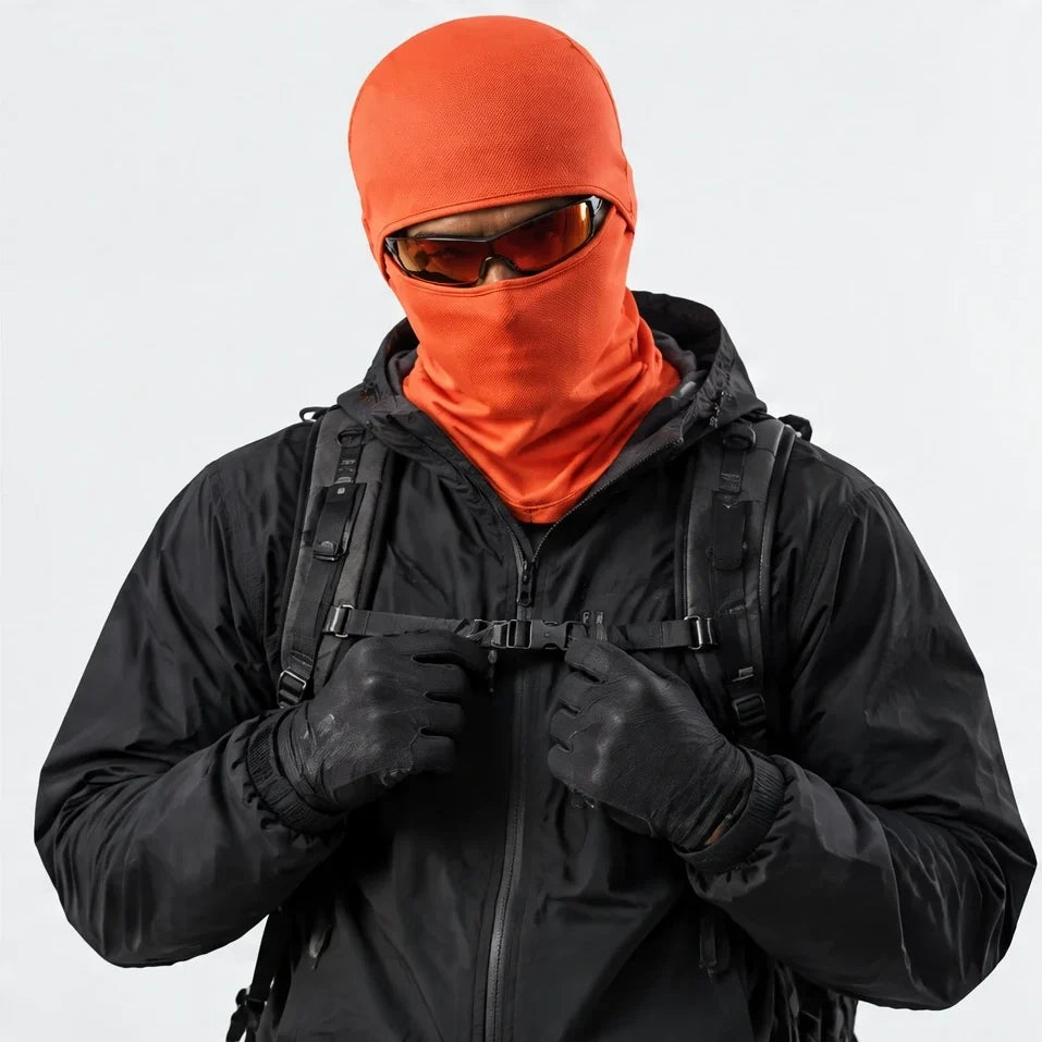 Carr - Unisex Breathable Multi-Way Convertible Balaclava - Orange