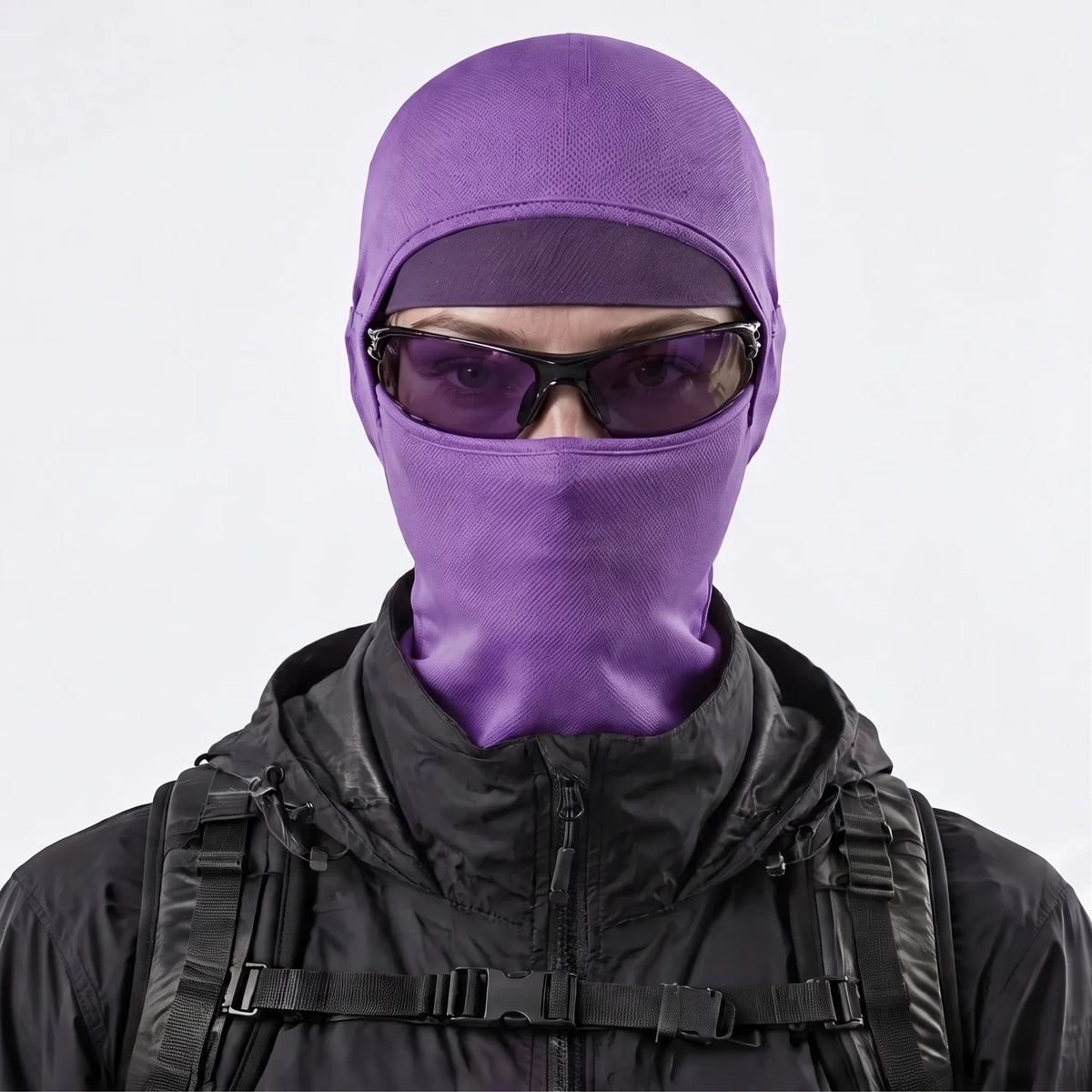 Carr - Unisex Breathable Multi-Way Convertible Balaclava - Purple