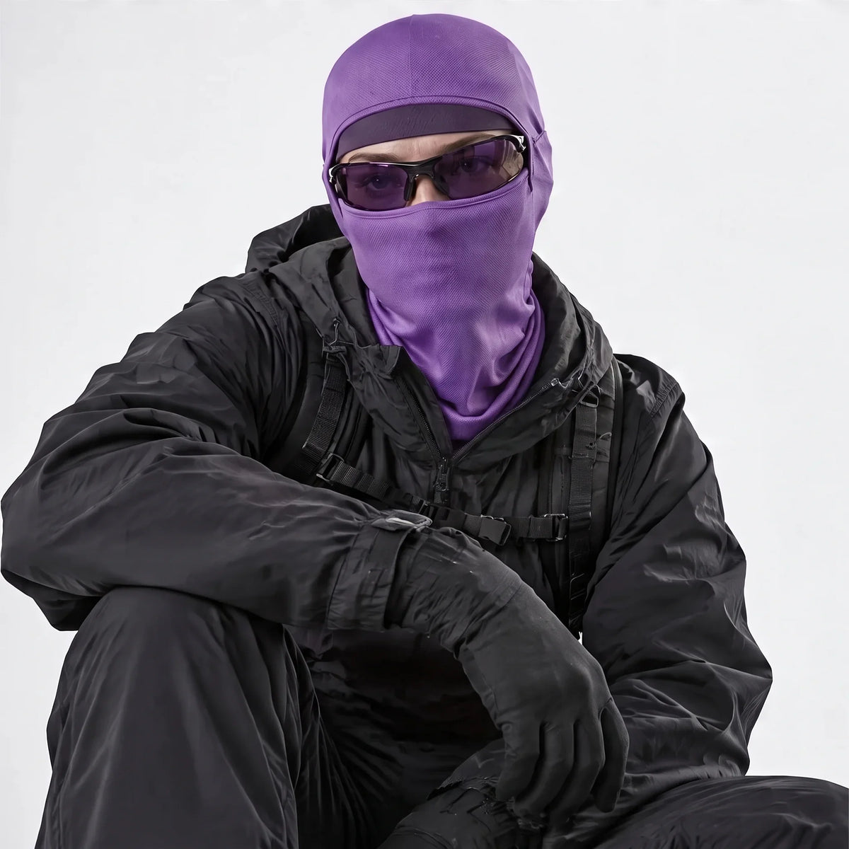 Carr - Unisex Breathable Multi-Way Convertible Balaclava - Purple