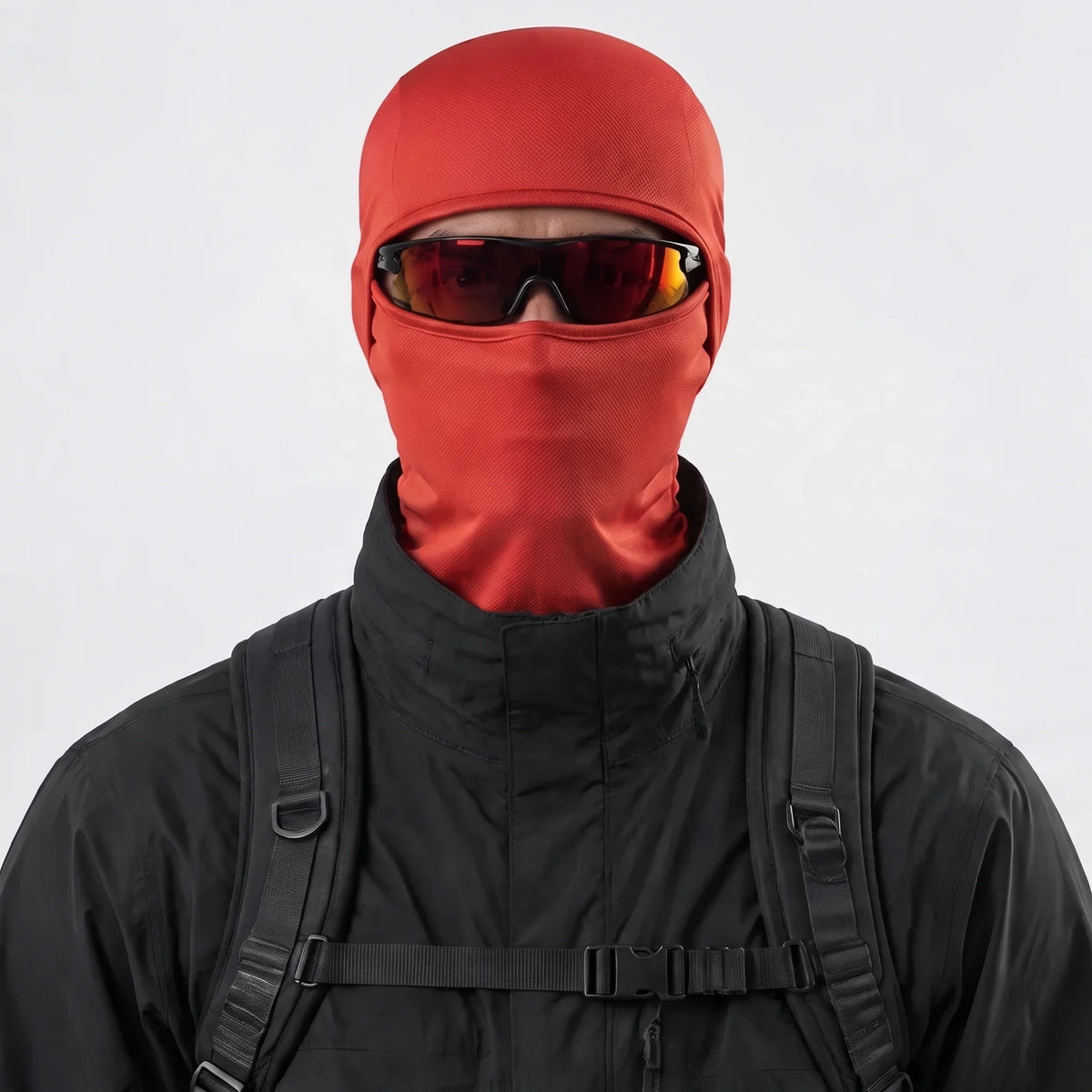 Carr - Unisex Breathable Multi-Way Convertible Balaclava - Red