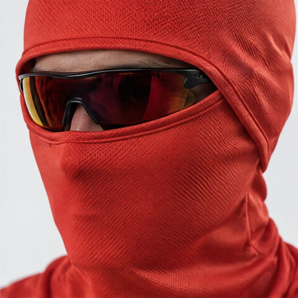 Carr - Unisex Breathable Multi-Way Convertible Balaclava - Red