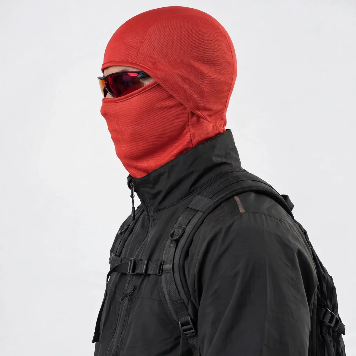 Carr - Unisex Breathable Multi-Way Convertible Balaclava - Red