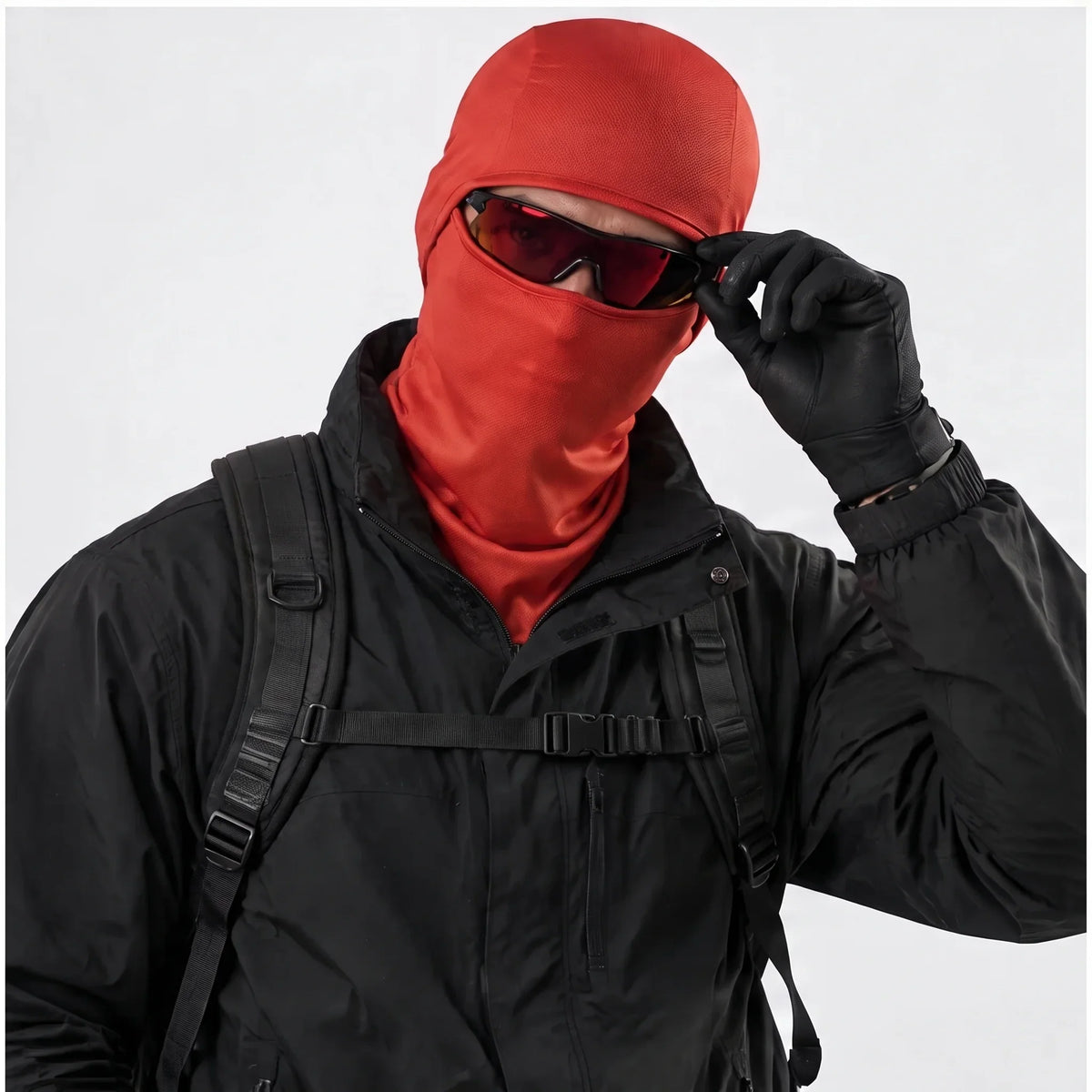 Carr - Unisex Breathable Multi-Way Convertible Balaclava - Red