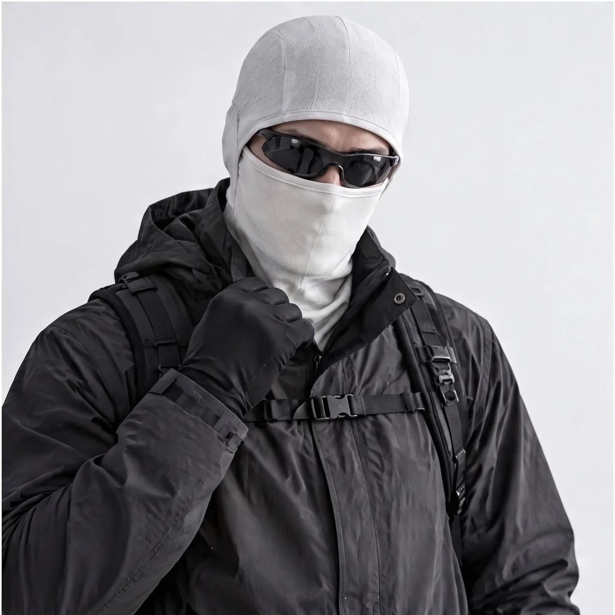 Carr - Unisex Breathable Multi-Way Convertible Balaclava - White