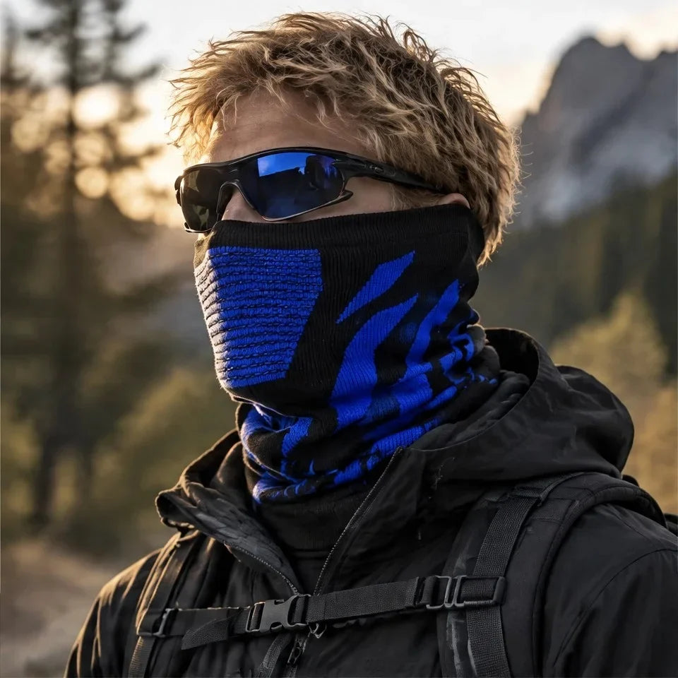 Skirl - Unisex Breathable Multi-Way Neck Gaiter - Blue