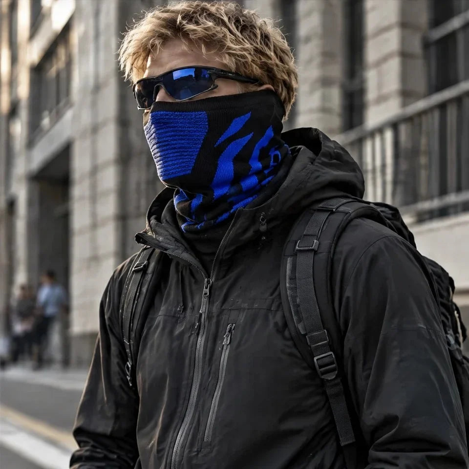 Skirl - Unisex Breathable Multi-Way Neck Gaiter - Blue