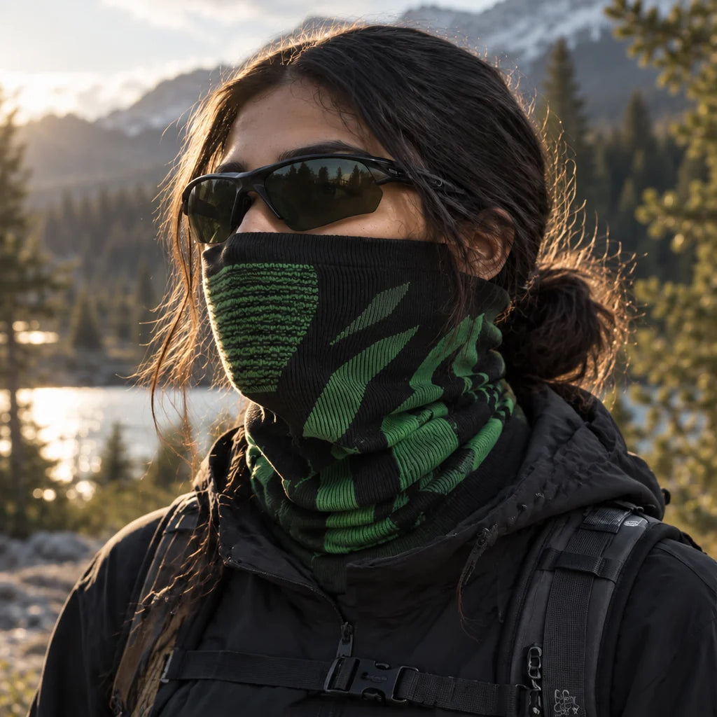 Skirl - Unisex Breathable Multi-Way Neck Gaiter - Green