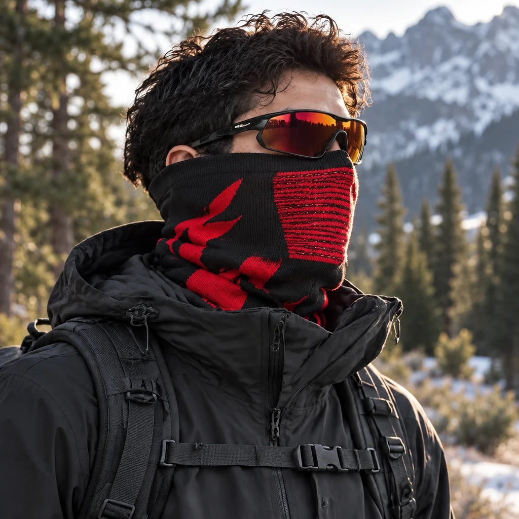 Skirl - Unisex Breathable Multi-Way Neck Gaiter - Red
