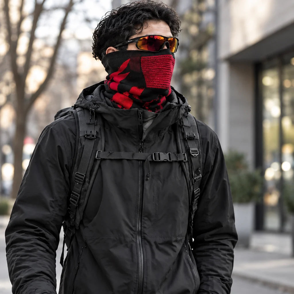 Skirl - Unisex Breathable Multi-Way Neck Gaiter - Red