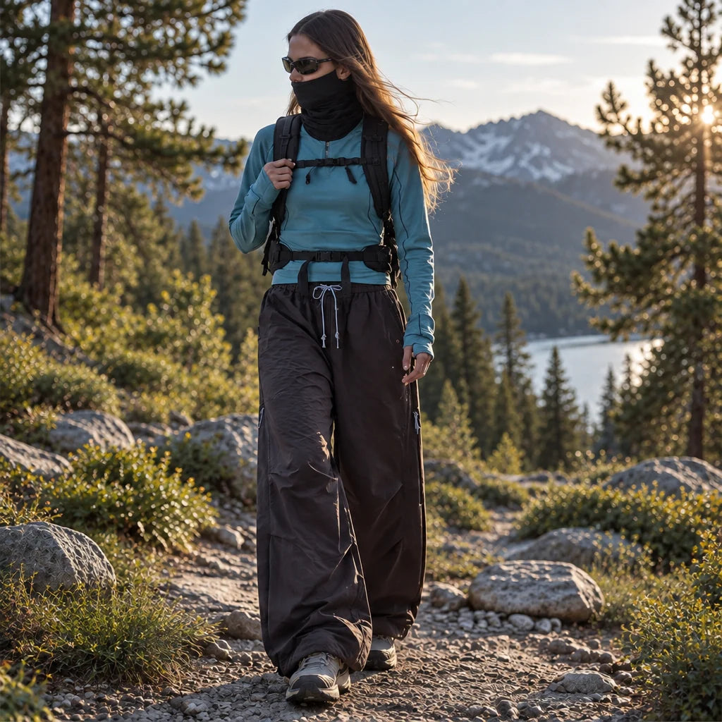 Murk - Unisex Quick-Dry Windproof & Lotus-Effect Waterproof Trousers - Burgundy