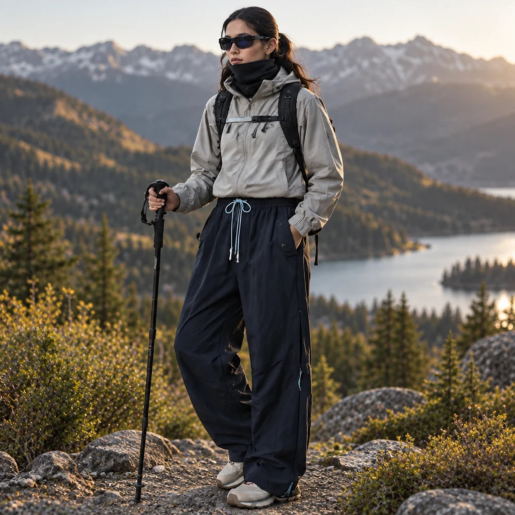 Murk - Unisex Quick-Dry Windproof & Lotus-Effect Waterproof Trousers - Navy Blue