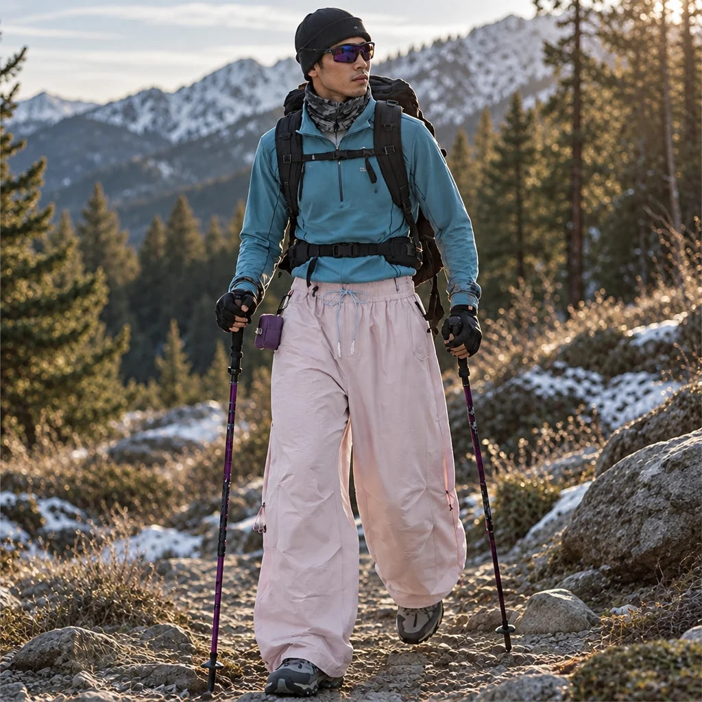 Murk - Unisex Quick-Dry Windproof & Lotus-Effect Waterproof Trousers - Pink