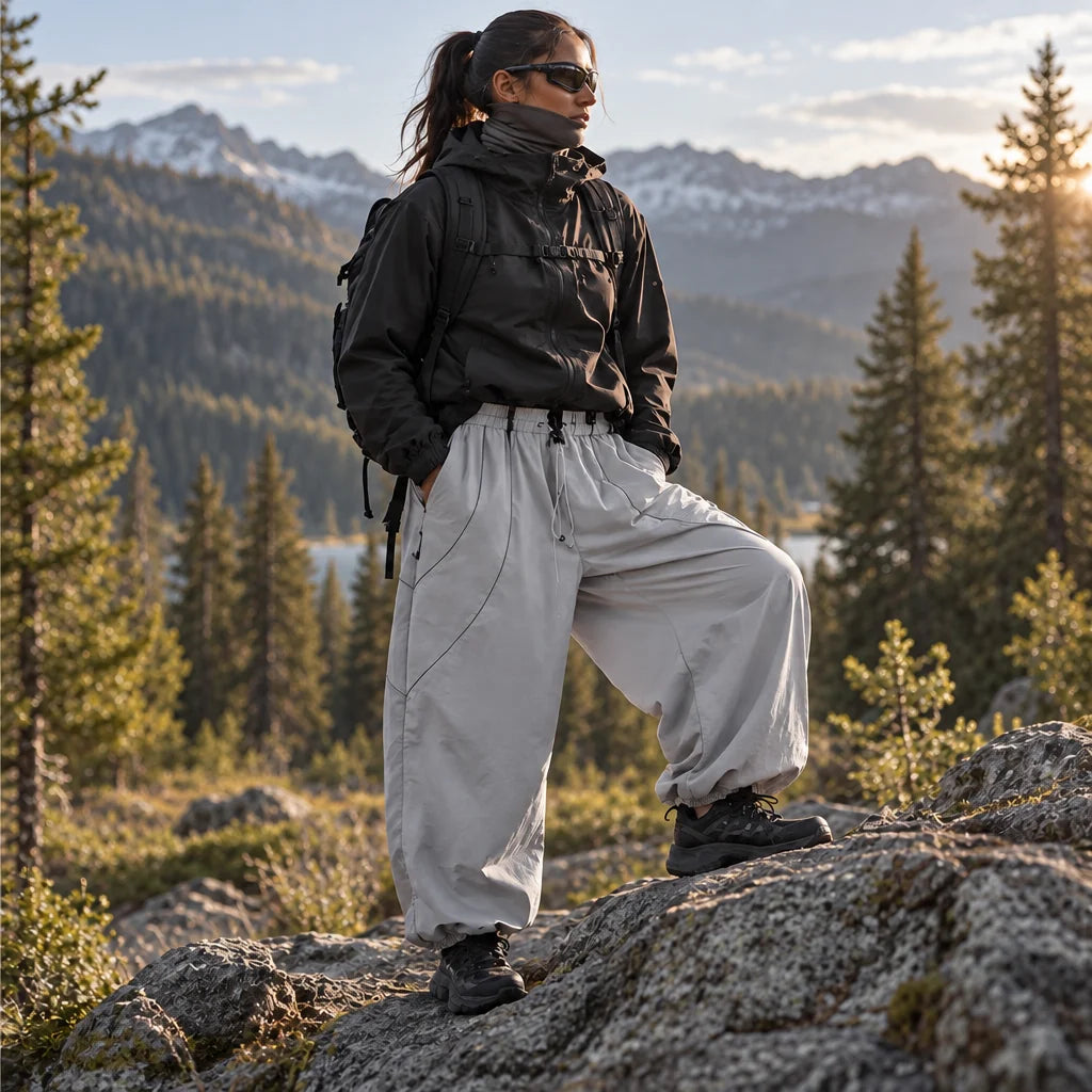 Howe - Unisex Quick-Dry Windproof & Reflective Waterproof Trousers - Grey