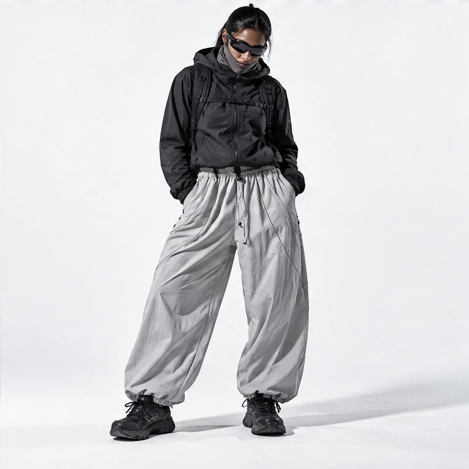 Howe - Unisex Quick-Dry Windproof & Reflective Waterproof Trousers - Grey