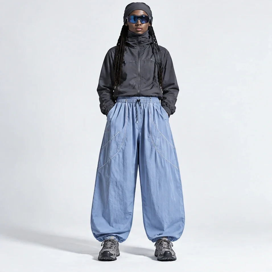 Howe - Unisex Quick-Dry Windproof & Reflective Waterproof Trousers - Light Blue